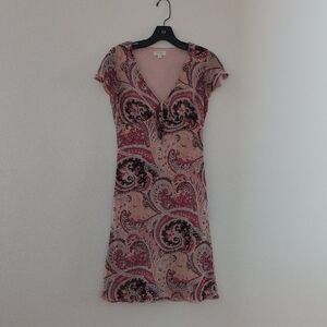 Chic Paisley V-Neck Dress By Devan